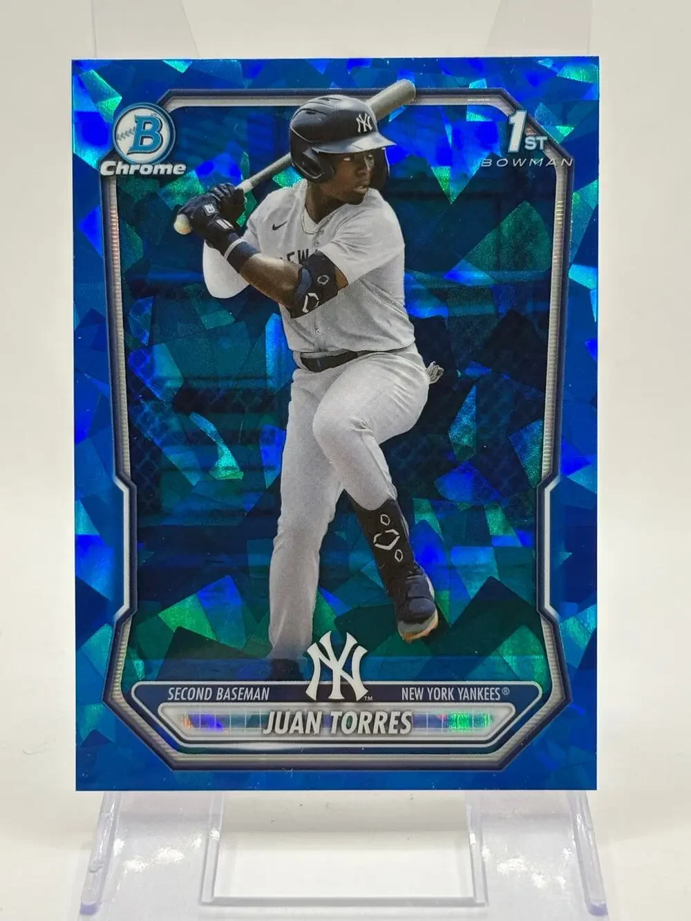 2026 Bowman Sapphire Juan Torres Chrome 1st Prospect Refractor New York Yankees